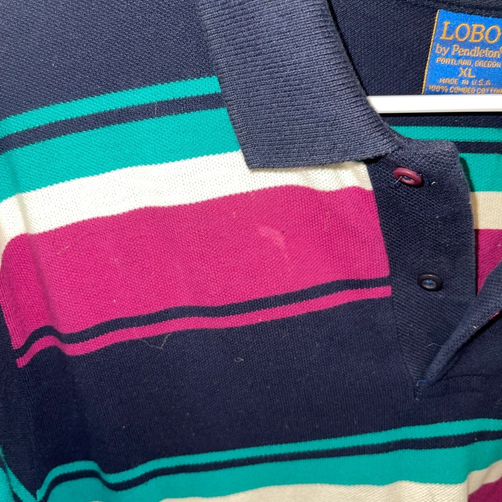 Lobo by Pendleton Multicolor Striped Polo Shirt